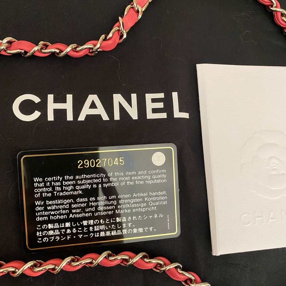 CHANEL pink lambskin square mini bag - Picture 13 of 16